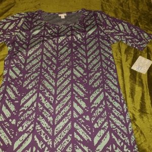 BNWT Lularoe XL Jaquard Julia, Purple & Teal